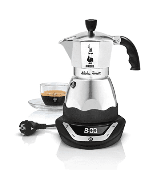 מקינטה חשמלית מוקה טיימר 3 כוסות Bialetti