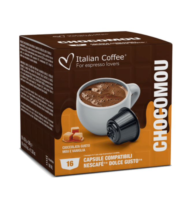 קפסולות דולצה שוקו וניל טופי Italian Coffee Chocomou