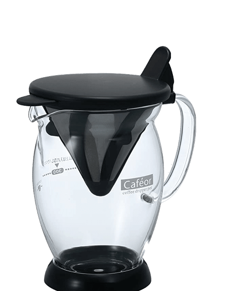 V60 HARIO Cafeor קנקן מיצוי קפה עם פילטר נירוסטה