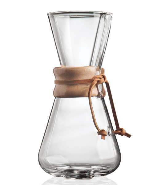 CHEMEX – קנקן פילטר קמקס עם חבק עץ 3 כוסות