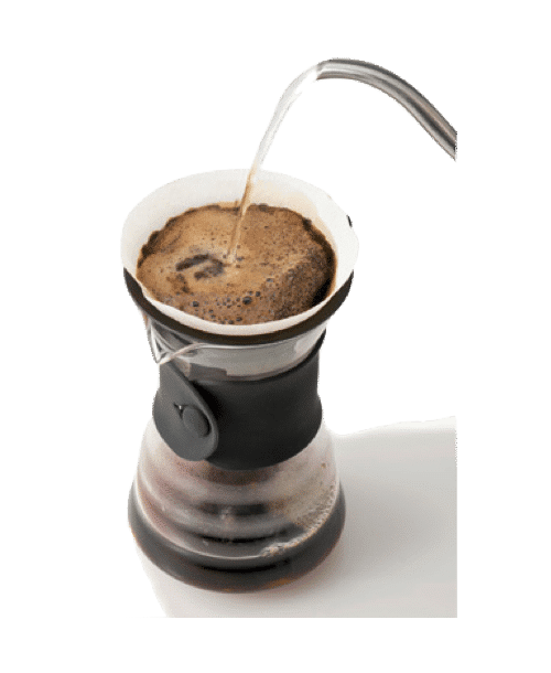 Hario – V60 Drip Decanter – קנקן פילטר קלאסי עם חבק סיליקון