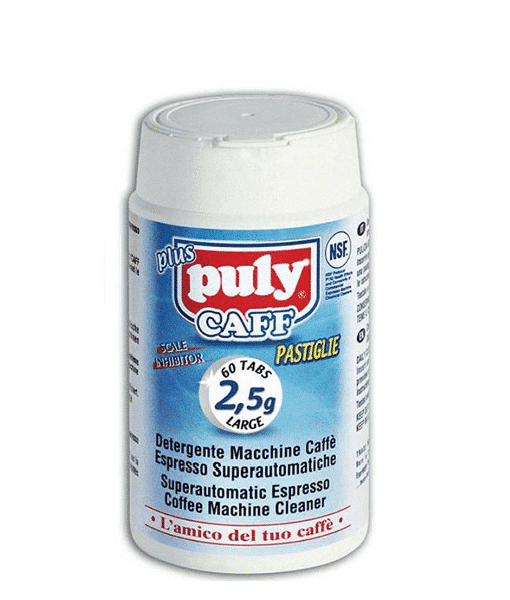 60 טבליות חזקות 2.5 גרם לניקוי מכונת קפה – Puly Cafe