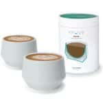 זוג כוסות קפוצינו פורצלן לבן דופן כפולה KRUVE IMAGINE 250 ml