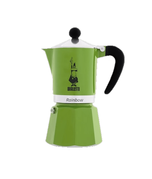 מקינטה מוקה צבע ירוק Bialetti Rainbow – מקינטה 3 כוסות