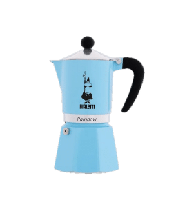 מקינטה מוקה צבע תכלת Bialetti Rainbow - מקינטה 3 כוסות