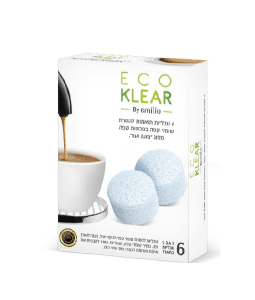 8 טבליות להסרת שומנים במכונת קפה Eco Klear