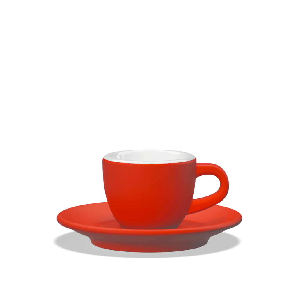 ספל אספרסו Club House Tulipano – אדום מאט (Red Matte)