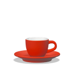 ספל אספרסו Club House Tulipano – אדום מאט (Red Matte)